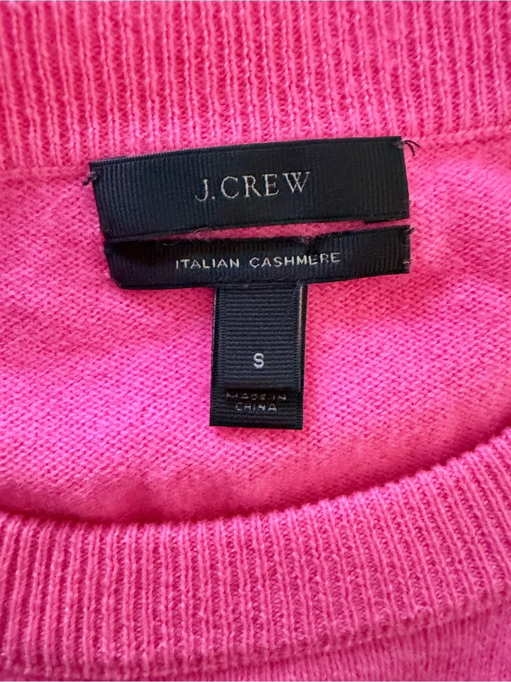 Talbots Size Small Hot Pink 3/4 Sleeve Pure 100% Cashmere Pullover Sweater